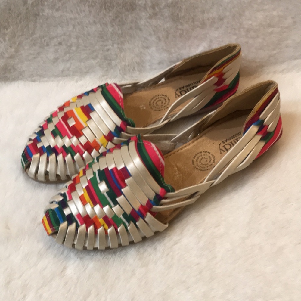 Sandy Exclusivas Womenś Multicolor Huarache Sandals Size 8.5